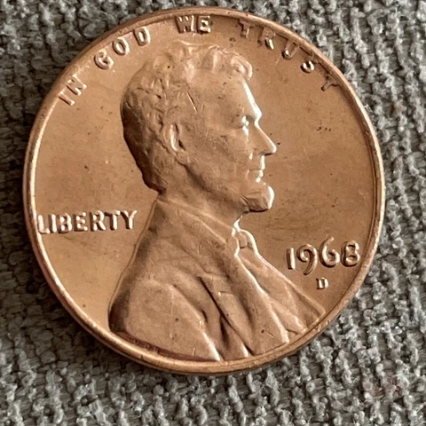 1968 Lincoln Cent Penny Error D Mint Mark Rim EDGE Of Coin Errors double 8 TK625 Cover