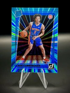 🩵2021-22 Donruss Rated Rookie #211 Cade Cunningham Holo Teal Laser RC Pistons - Bild 1 von 2