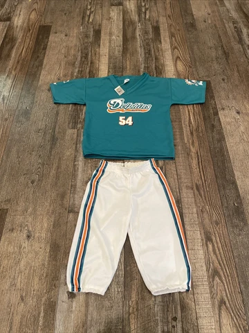 NEW Vintage 90’s FRANKLIN Miami Dolphins Unisex Children Jersey & Pants Outfit Cover