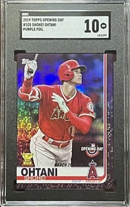 2019 Topps Eröffnungstag Shohei Ohtani lila Folie Meijer Rookie Cup #100 SGC 10 - Bild 1 von 2