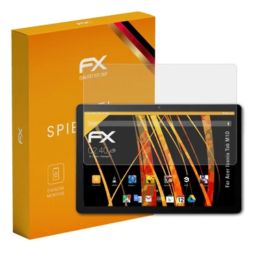 atFoliX 2x Displayfolie für Acer Iconia Tab M10 Schutzfolie matt&stoßfest Folie - Bild 1 von 4