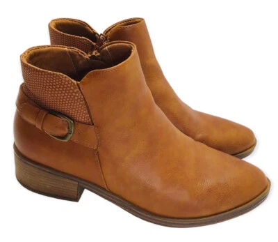 Baretraps Marconi 踝靴女式 7 M 码干邑棕色拉链扣 — 第 1/4 张图片