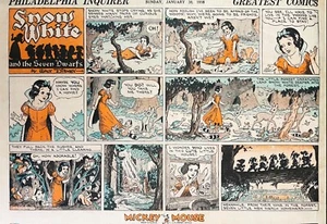 SNOW WHITE Sunday #5- Full Page - Jan 30, 1938 - MICKEY MOUSE - Extremely RARE - Picture 1 of 3