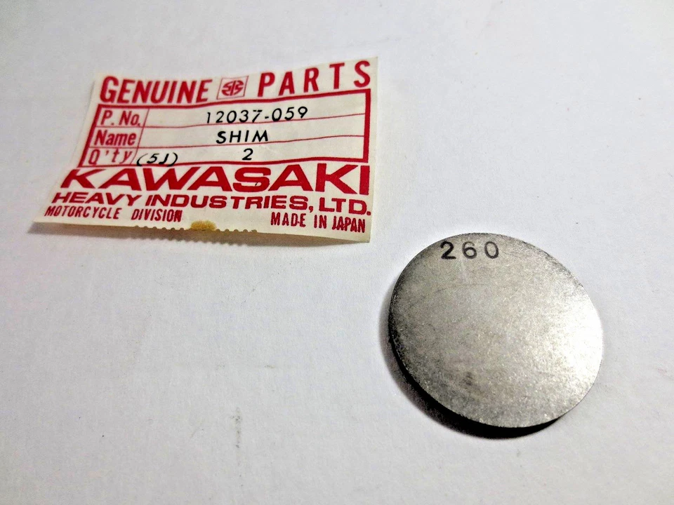 Cuña de válvula Kawasaki Kz750B 2,60 cuña de doble cilindro NOS Foto 1 de 1