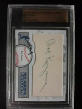 Bob Kuzava Yankees 2012 Famous Fabrics Ink Big Apple Baseball Autographed 1/1