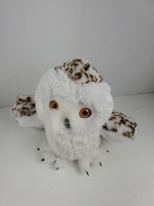 Wild Republic Snowy Owl 12" Plush White Brown Speckled Stuffed Animal -Very Soft - Picture 1 of 5