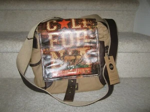United Streets of Art California Republic Messenger Canvas Bag Fantastic Graphic - Picture 1 of 7