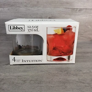 Libbey Intuition 12,5 Unzen Doppel Altmodisches Glas 4er Set Cocktail SCHNELLER VERSAND - Bild 1 von 3