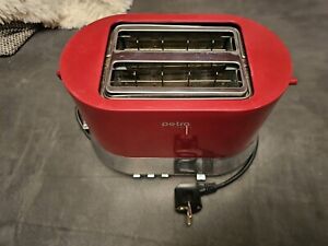 PETRA Toaster -- Rot -Silber -- 800 Watt --Modell TA 27.04