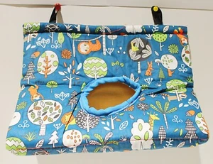 Small Animal Tunnel Bed Nest Hideout Getaway Plush Hanging Triangle Safari - Picture 1 of 5