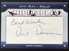 Rare Dick Donovan Auto Card 2019 Historic Autographs Cut Signature Triple Play