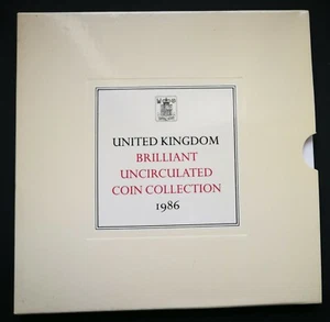 UNITED KINGDOM QUEEN ELIZABETH BRILLIANT SET COIN 1986 MINT MONETE GRAN BRETAGNA - Foto 1 di 12