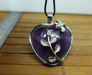 Pendentif argenté en AMETRINE pierre naturelle - collier reiki  lithotherapie - Picture 1 of 4