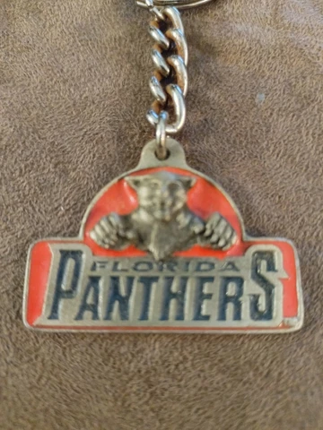 Vintage Florida Panthers NHL Pewter Key Chain 1993 Cover