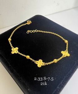 21k Gold Bracelet Or Anklet 2.33g Sz7.5in Real 21k Gold Preorder 1-3 Weeks ETA