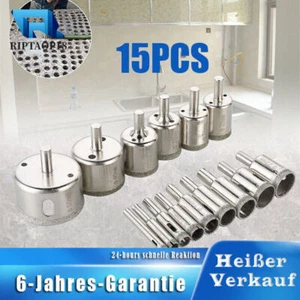 15PCS Diamantbohrer 6-50mm Diamond Loch Sägen Set Für Glas Keramik Bodenfliese - Bild 1 von 11