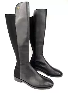 STUART WEITZMAN Keelan Black Leather Knee High SW Logo City Boots Size US 5 - Picture 1 of 10