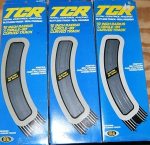 (6) IDEAL TCR 12 INCH 1/4 CURVE SLOTLESS TRACKS ELECTRIC HO SCALE NO. 3309-2 - Picture 1 of 3