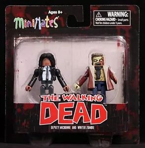 2014 WALKING DEAD MINIMATES SERIE 6 DEPUTY MICHONNE & WINTER ZOMBIE FIGUREN MOC - Bild 1 von 3