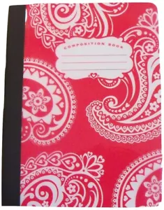 Driving Ms. Paisley Wide Ruled Composition Book with Poly Overlay Covers (Red) - Picture 1 of 1