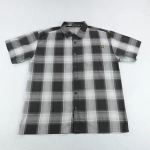 Lowrider Shirt Mens 2XL XXL Black White Plaid Flannel Car Magazine Cholo Camp - Picture 1 of 10