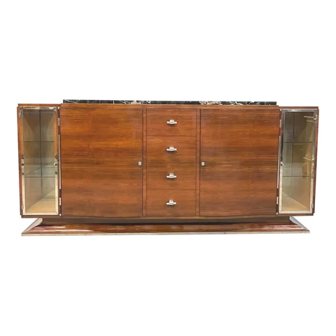 Masterpiece French Art Deco Art Deco Macassar Ebony Sideboard / Buffet 1940s Cover