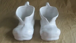 Paire de chaussures en céramique blanche Poids  : 421 grs Longueur : 12 cm Large - Imagen 1 de 1