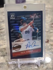 2020 Panini Optic Highlights Rookie Homerun Record Pete Alonso Auto Purple 12/50