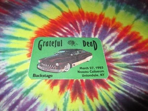 GRATEFUL DEAD BACKSTAGE PASS NASSAU COLISEUM NEW YORK HOT ROD 27.03.85-1985 - Bild 1 von 2