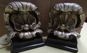 Sicura Italian Designs 2pc Small Acanthus Bookends Silver BE030-SL 6"x5" - Picture 1 of 6