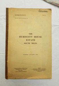 RARE 1960 Woolley & Wallis HURDCOTT HOUSE ESTATE UK Prospectus, Photos/Map, VG - Picture 1 of 11