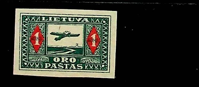 LITHUANIA Sc C5a LH ISSUE OF 1921 - IMPERF STAMP - (AO23) - Image 1 of 1