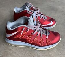 Nike Air Max LeBron 10 X Low Ohio State University Red 2013 Size 9