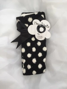 Leggings Mud Pie Negro/Blanco Puntos Difujosos TRES Jolie Colección 12-18 Mos - Imagen 1 de 5