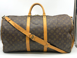 Auth Louis Vuitton Monogram Keepall Bandouliere 55 M41414 Boston Bag SKS2703