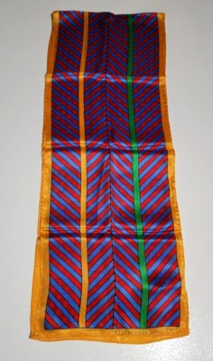 Elorian Original Vintage 100% Silk Scarf 9"x46” Made Japan Multi Color Pattern - Image 1 of 4