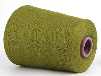 E. MIROGLIO 28,50 €/kg * Konengarn * Konenwolle * 87% Viskose - Stretch * Moos * Nm 40/2