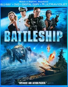 BATTLESHIP (Blu-Ray+DVD+Digital Copy+UltraViolet, Sci-Fi, Sleeved, 2012) - Picture 1 of 1