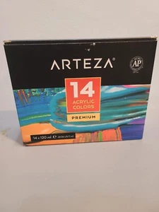 ARTEZA Acrylic Premium Artist Paint Set, 120ml Pouches - Set of 14 |New & Sealed - Picture 1 of 4
