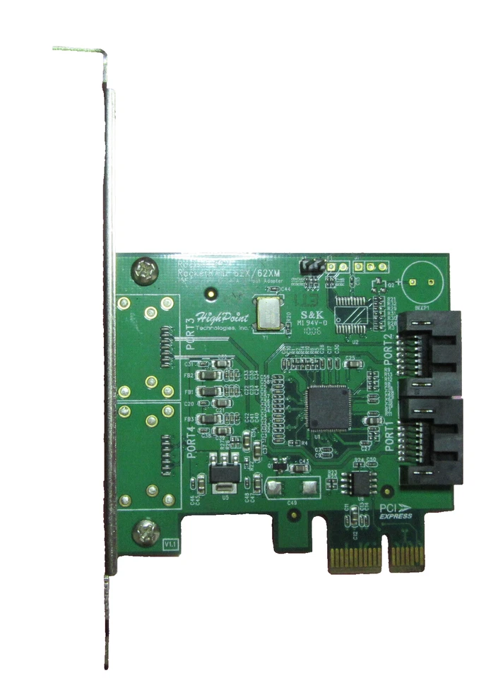 Genuine Highpoint Rocket 62X 620LF 2-Channel PCIe II to SATA III Host Adapter - Image 1 of 3
