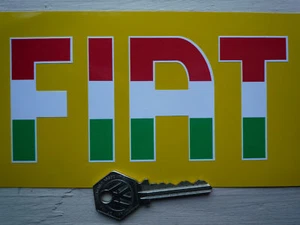 FIAT Italian Tricolore Cut Out Text Style Car STICKERS 6" Pair Abarth 500 Punto - Picture 1 of 1