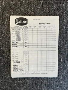 Vintage 1978 Yahtzee Notenblöcke - 64 Blatt - Bild 1 von 1