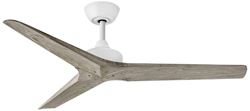 52" Hinkley Chisel Matte White Damp Rated Ceiling Fan with Remote - Image 1 of 1