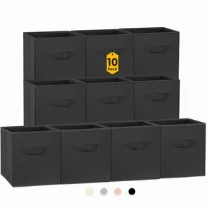 Storage Cubes, 11 Inch Clothes Storage Bins for Shelves Closet (10 Pack), Fab... - Picture 1 of 7