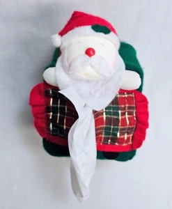 Handarbeit Filz Weihnachtsmann Taschentuch Box Deckel Vintage - Bild 1 von 6