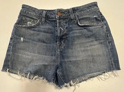 J Brand Denim Shorts Gracie High Rise Cut Off Distressed Size 26 Button Fly EUC - Image 1 of 4