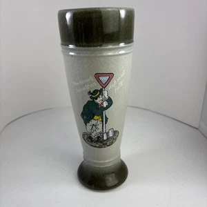 Stoneware Beer Stein 0.5L Germany Der Mensch braucht an Halt dass er net fallt! - Picture 1 of 6