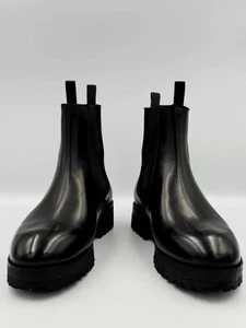 Men's Handmade Genuine Black Leather Chelsea boots, Men High heel Chelsea Shoes - Picture 1 of 5