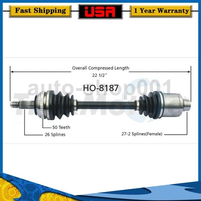 Front Right CV Axle Joint Shaft For Acura RSX 2.0L 2006 2005 2004 2003 2002 - Image 1 of 2
