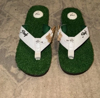 Chanclas de golf Reef Mulligan II zapatos para hombre 9 césped hierba abridor de botellas blanco Foto 1 de 4